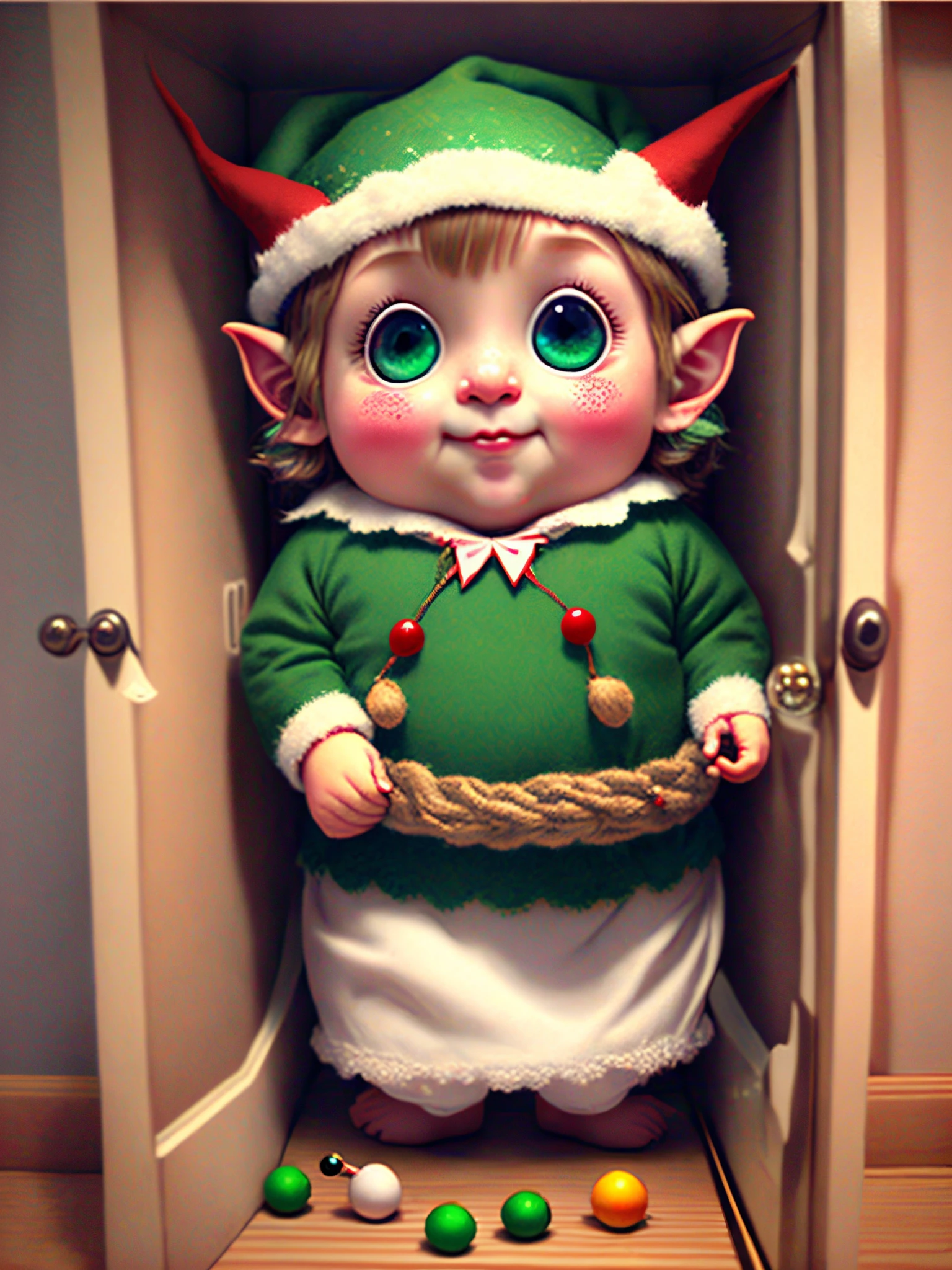 Cute pudgy elf prank