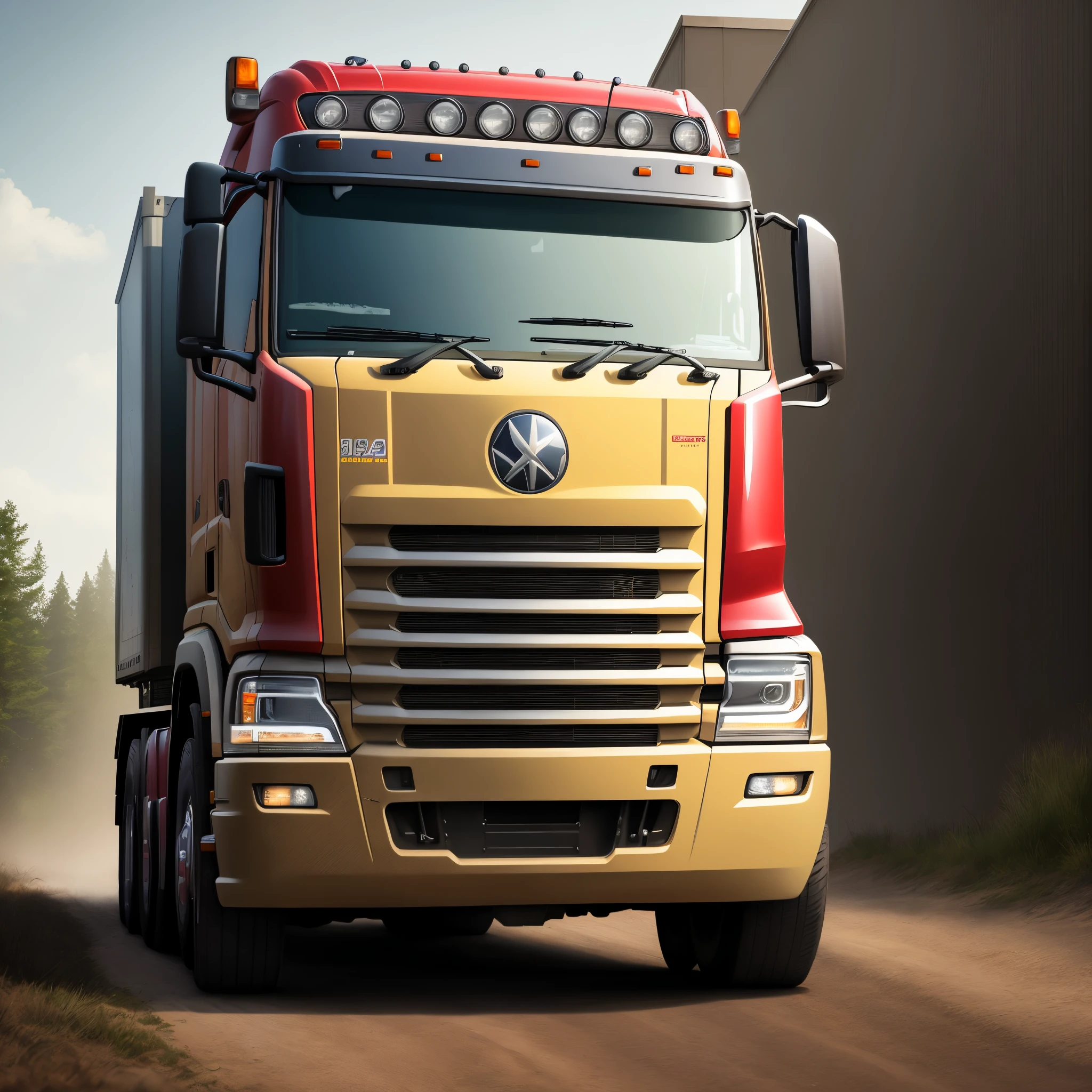 Wallpaper of a realistic truck