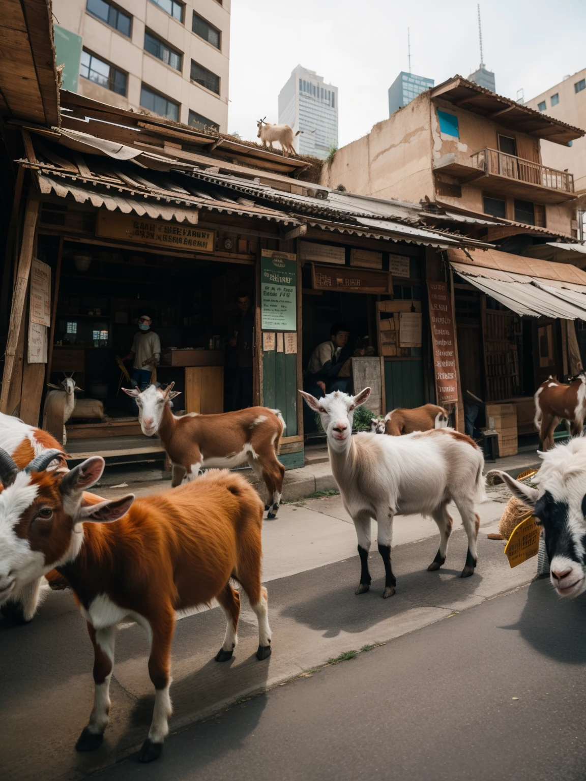 A city invaded by hungry goat
