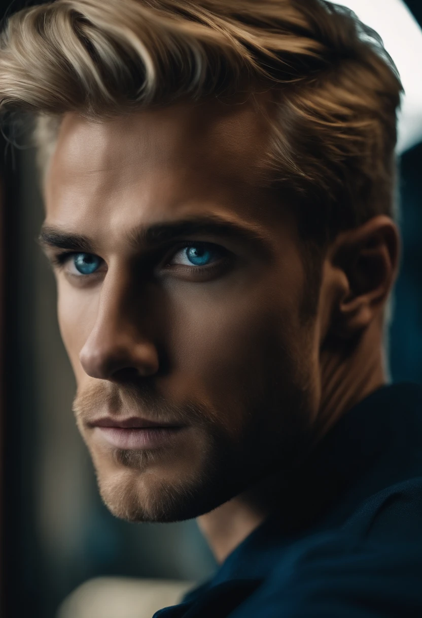 Most handsome man ever, strong jawline and features, beautiful and strong man, Aryan race, blonde hair, blue eyes, muscular, tall