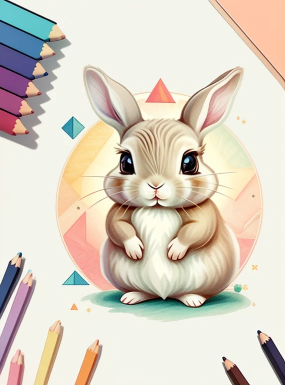 (baby bunny), Munchkin ,Geometric multidimensional wall portrait, livro de arte, Tchibi,
Yang08k, Beautiful, Colouring,
Obras, of the highest quality, best quality, Arte Oficial, Beautiful and Aesthetic,