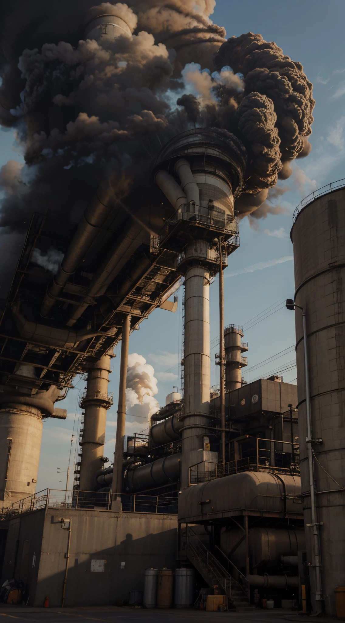 Industrial pollution drawing