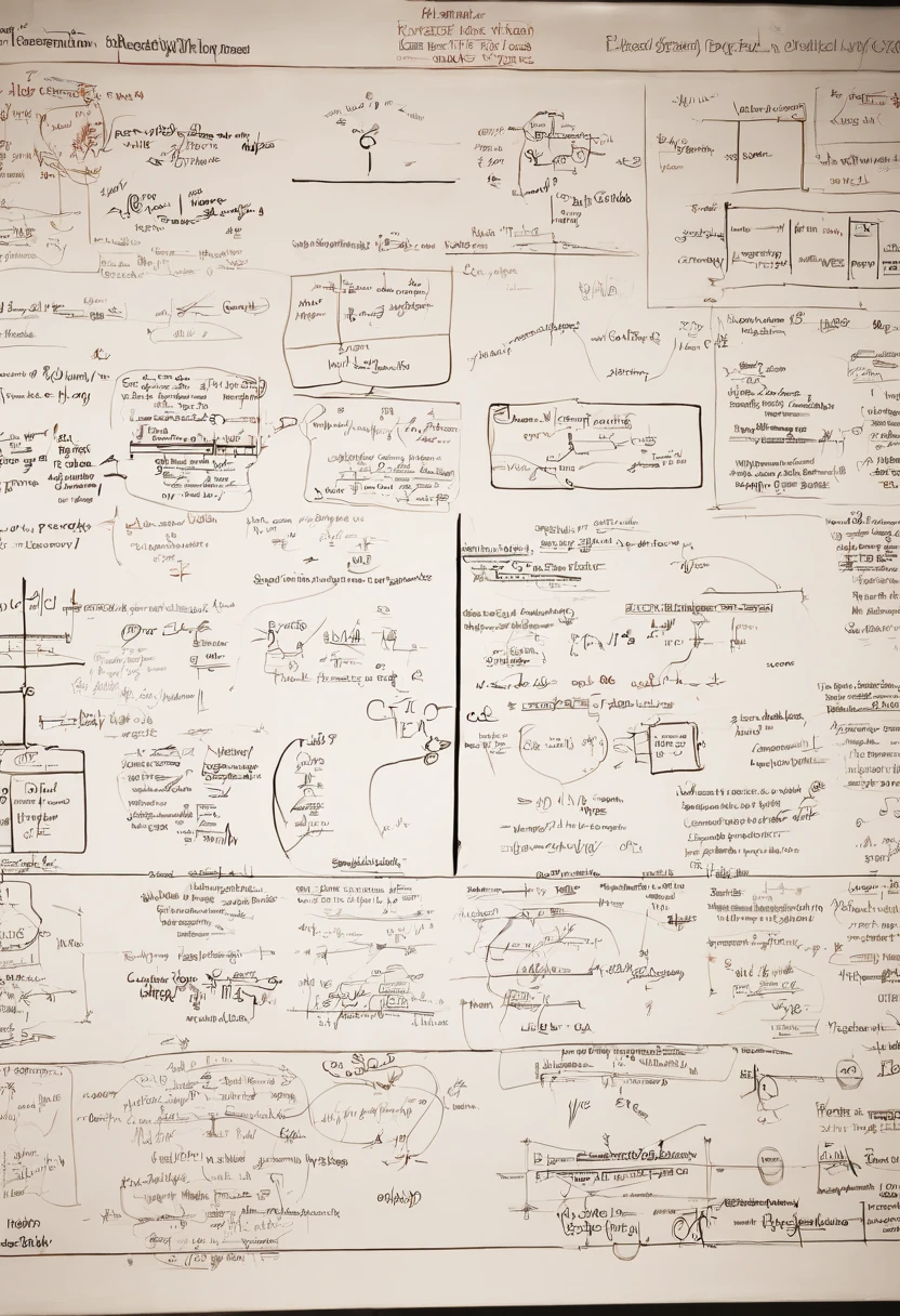 A photo of a whiteboard filled with complex equations and diagrams,The Big Bang Theory TV Show,Sheldon Cooper, male