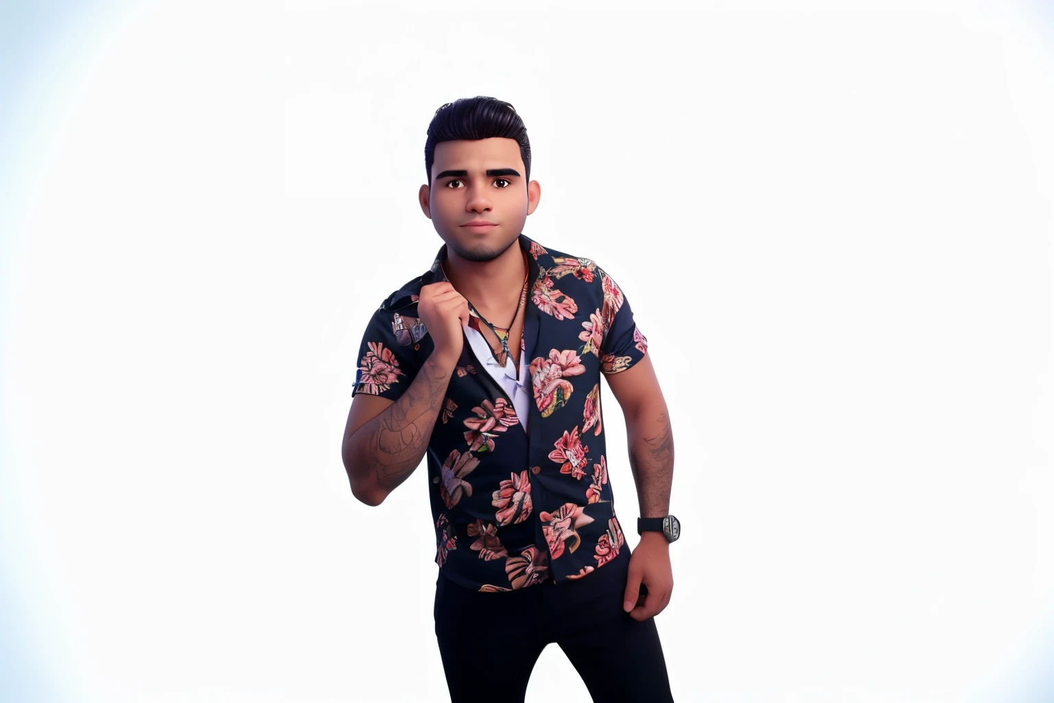 jovem 45 anos bonito corpo forte artista musical cabelo estiloso