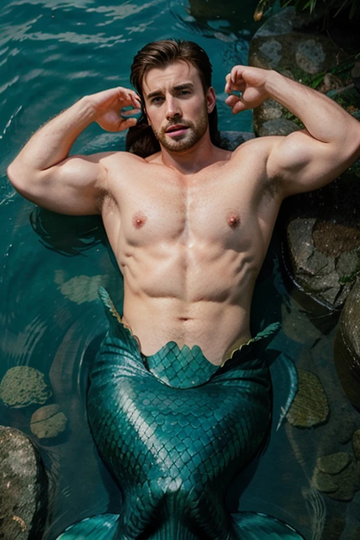 chris evans as a big breasted mermaid