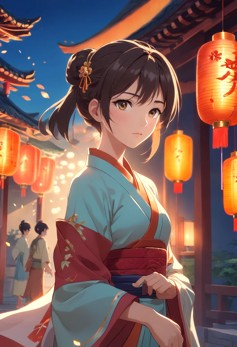 (chinese warrior:1.1,chinese princess:1.1),beautiful detailed eyes,beautiful detailed lips,(traditional,classic) chinese warrior outfit,flowing silk dresses,(ornate,golden) armor,elaborate hair accessories,serene expressions,ancient chinese garden backdrop,decorative lanterns,intense and vibrant colors,subtle lighting and shadows,ultra-detailed,photorealistic:1.37,HDR,studio lighting