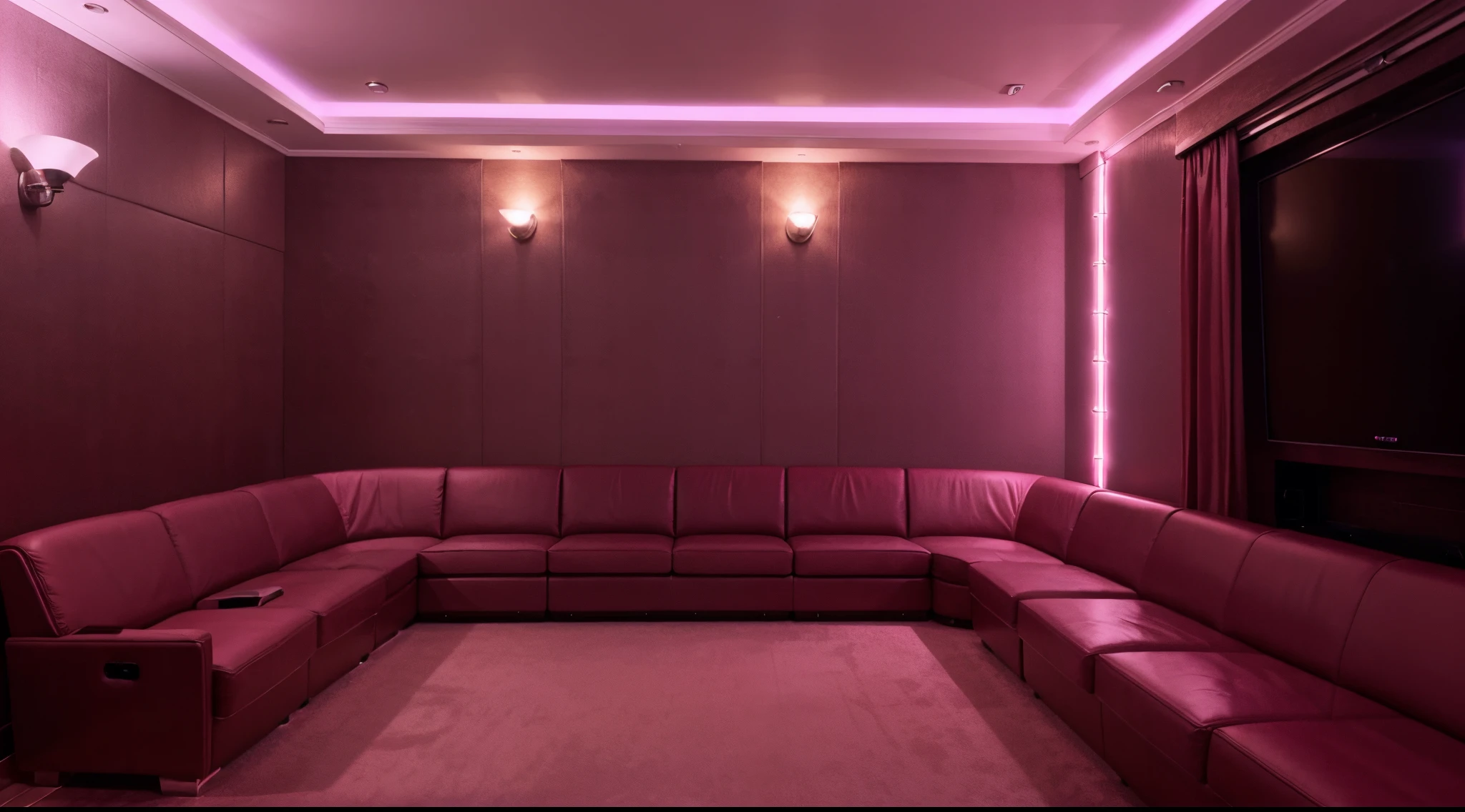 A private lounge room in a strip club, gentleman's club, high detail, 8k, soft lighting, wall mockup