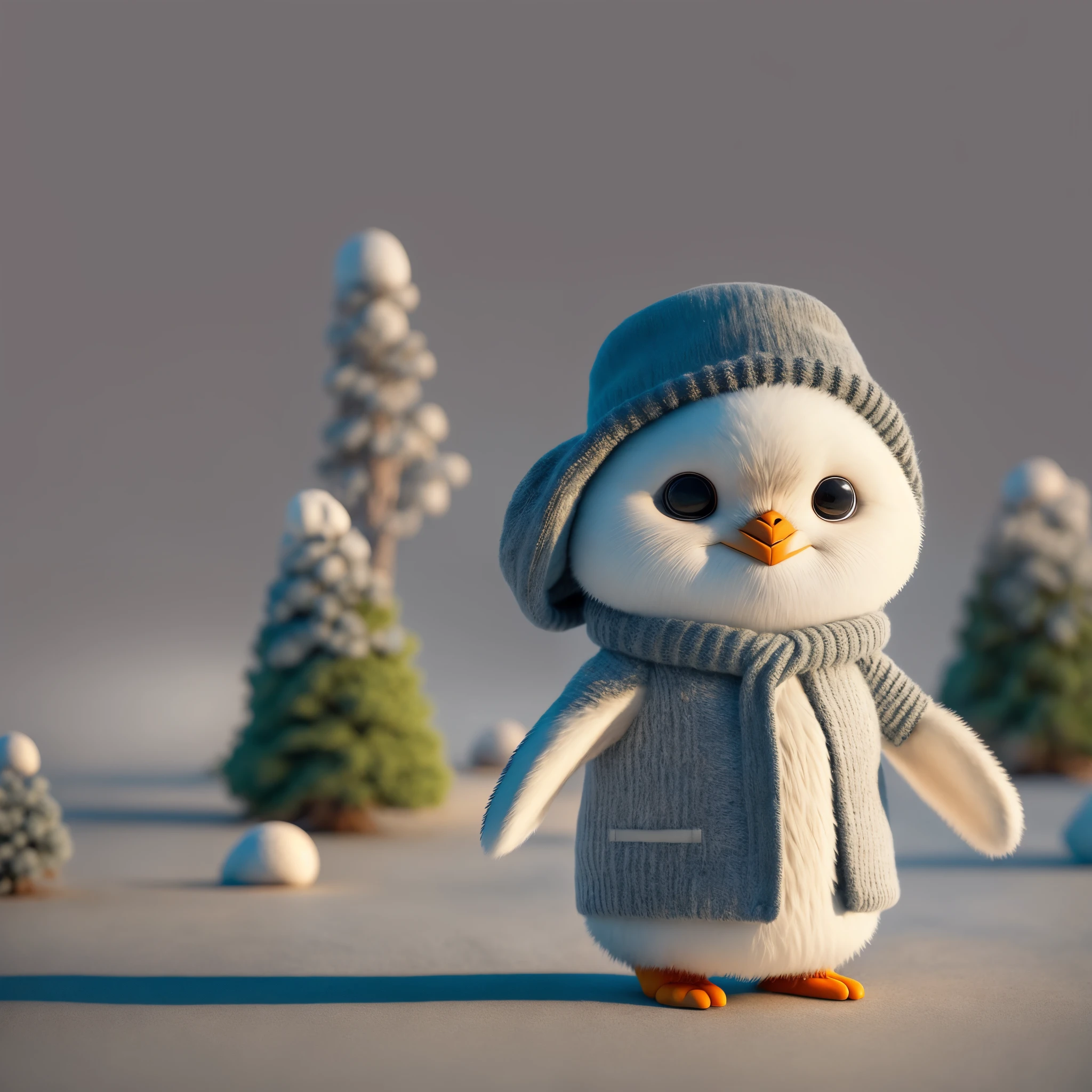 a strong penguin with a fancy fedora