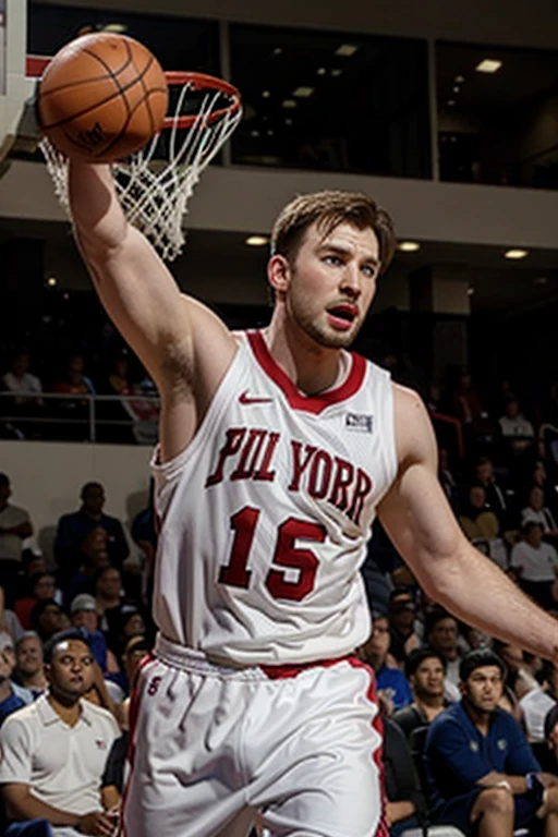 chris evans as a shirtless basketball player