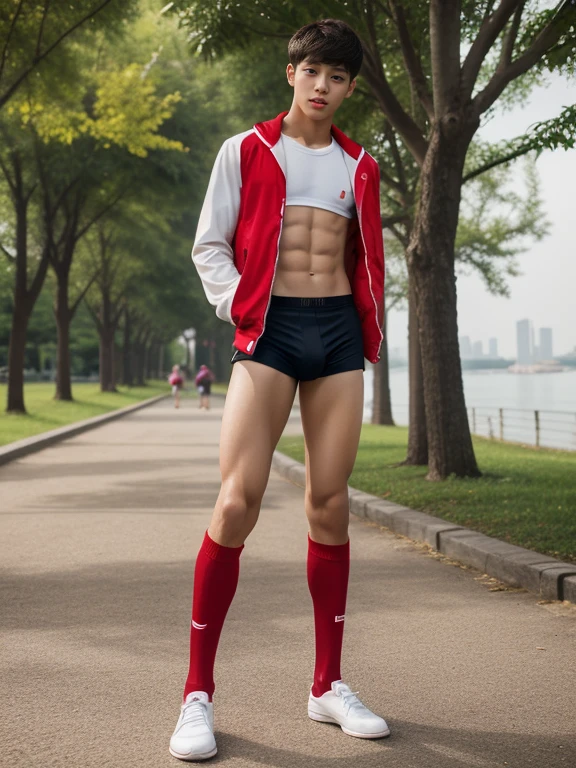 teenagers , very young , light-skin , wearing an dark red sexy underwear, tmasterpiece,k hd,the feet,Transparent sports vest,semi transparent,black long socks,The barefoot , red colour , handsome and cute , extreme cute boy , white skin , dark red underwear boxers shorts , extremely tall and cute boy ,oppa model , handsome model , full body , dark red boxers underwears short shorts , black socks , white light-skin , Chinese model , young boy , white skin , handsome and extremely cute , red boxers underwear shorts , long black socks , handsome model , at the park , jogging , model oppa , long legs , jogging , running , high knee black socks ,black long socks , stand up , extremely tall , extremely high , red underwears , red sports underwear , long black socks , clean and white legs , Chinese model , extremely long legs , looking at the camera , clean and white thigh , heavy bulge , kid face , b , wearing red underwears boxers , light and white skin , Chinese model