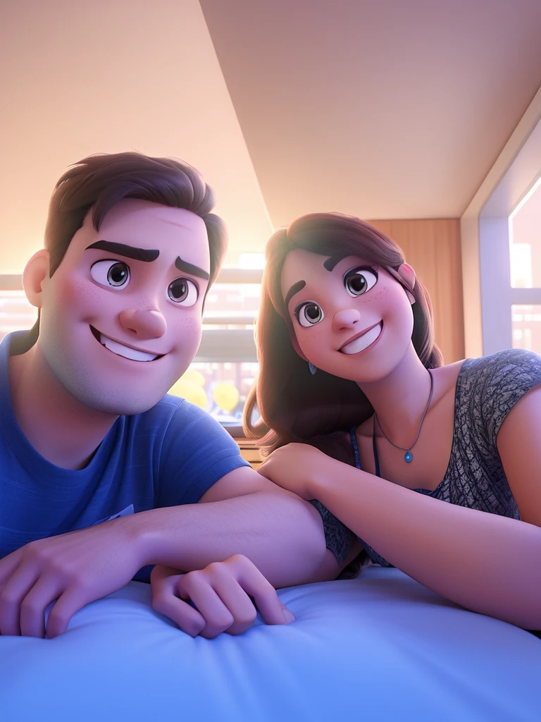 Two high revolution images in pixar style drawing
