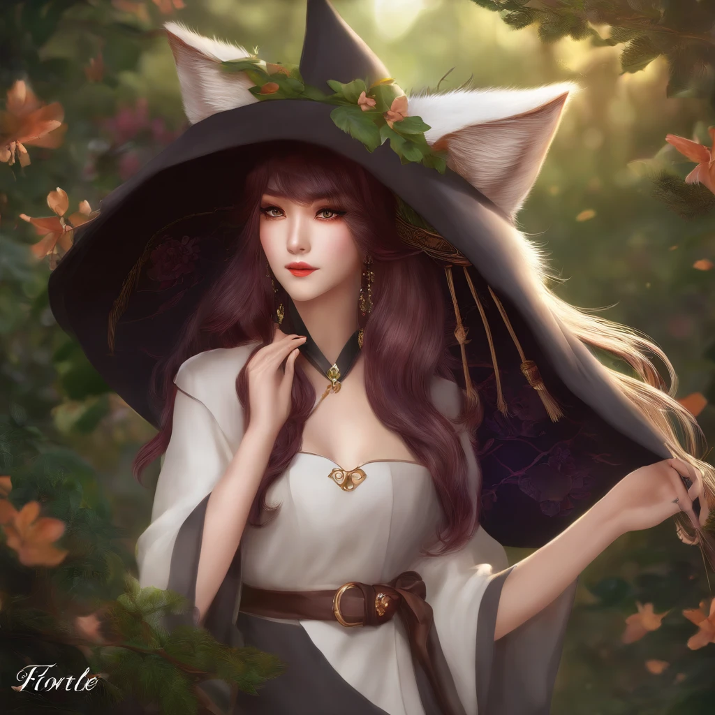 1girll,Solo,, offcial art, Unity 8k壁纸, ultra-detailliert, Beautiful and aesthetic, Beautiful, masutepiece, Best Quality,, Fox Witch, kitsune mask, Haori jacket, Foxfire spells, The fox is familiar, transformational,
