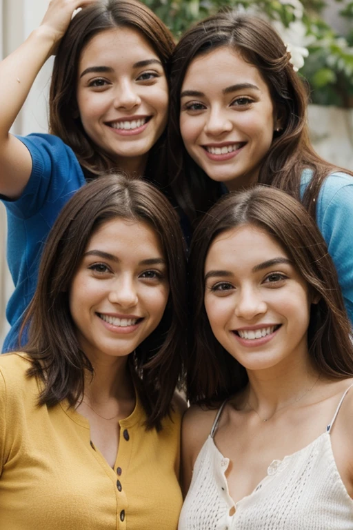 Multiples personas en cada imagen que esten sonriendo o no
