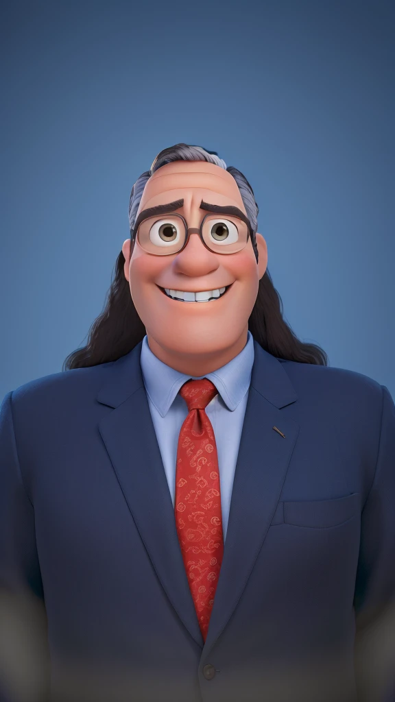 Estilo disney pixar, homem de terno, in high resolution and quality.