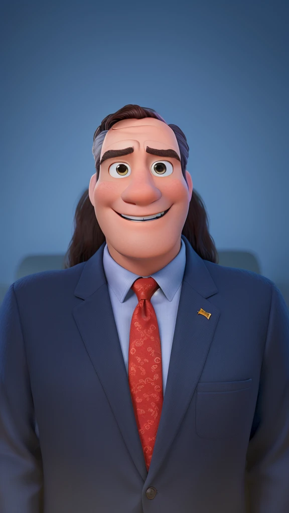 Estilo disney pixar, homem de terno, in high resolution and quality.