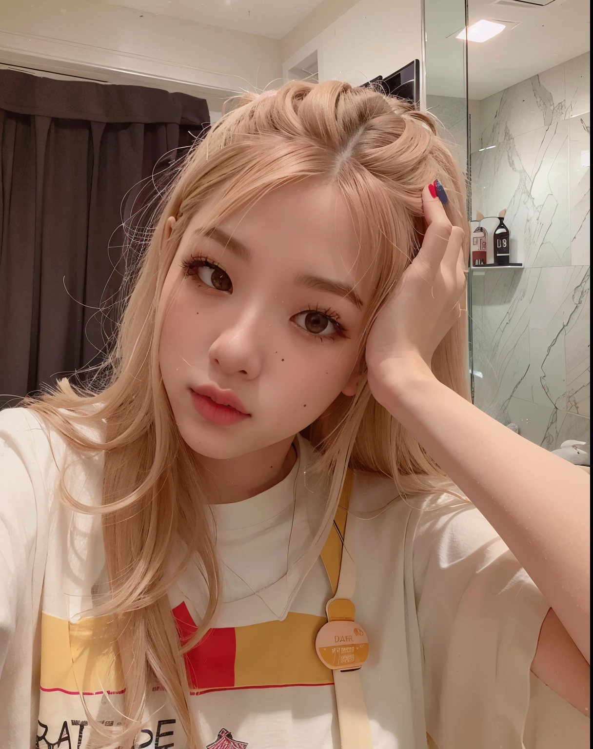 um close up de uma pessoa com cabelos longos e uma camisa preta, Son chaeyoung twice , Sun Yunjoo, cl, adorable and pale korean face, Heonhwa Choe, portrait of Chaeyoung twice, taejune kim, tzuyu de duas vezes, braids hairstyle, jossi do blackpink, jaeyeon nam, Jinyoung Shin, penteado twintails