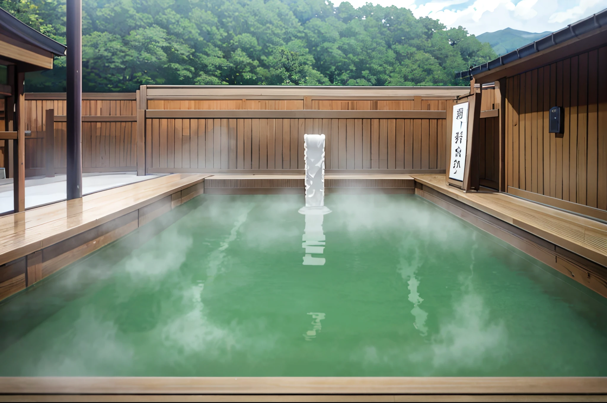 hot onsen、Empty landscape、unmanned hot spring