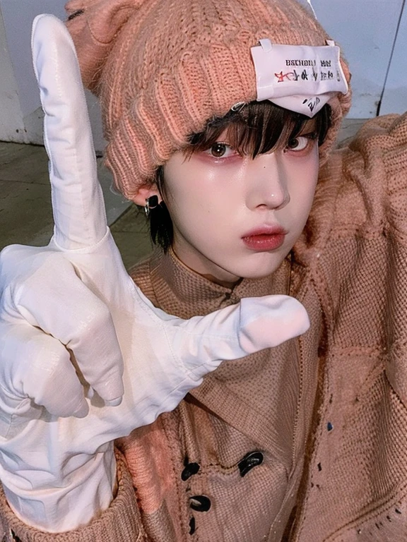 There is a boy with a hat making a peace sign., Ulzzang masculino, ulzzang, with index finger, Kim Doyoung, Cai Xukun, Aesthetics of Jinyoung Shin, Yoongi de pelo negro, e-chica, Jinyoung Shin, E - Chica, handsome japanese demon boy, jungkook, aesthetic!!!!!!!!!!, very aesthetic!!!!!!, Blade de Drain Gang