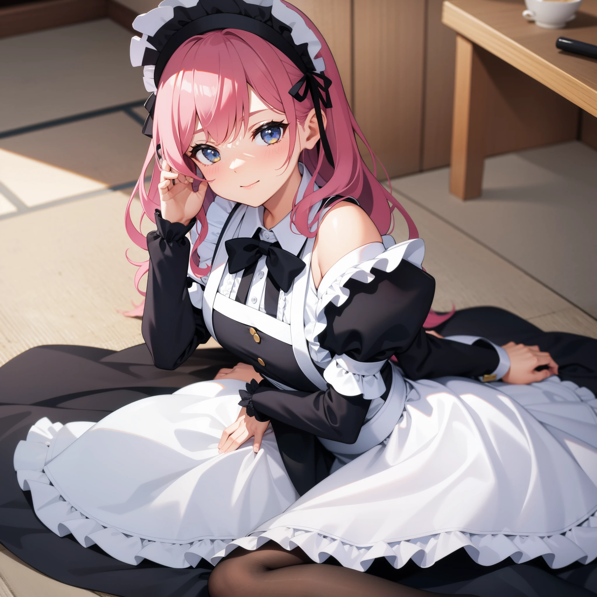 Fantasy maid, one girl, shoulder length hair, cute