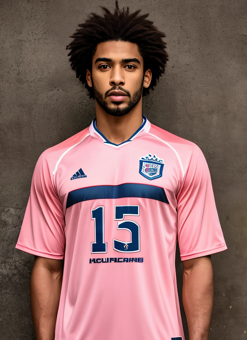 Uma camisa de um time de futebol com uma cobra branca e rosas pretas