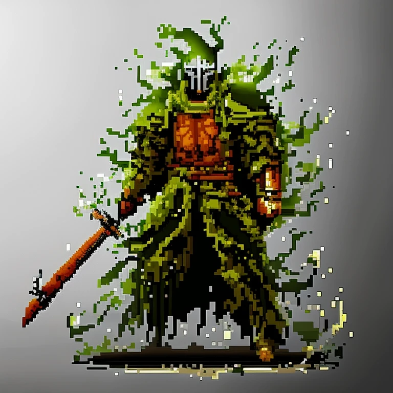 um close de uma imagem em estilo pixel de um cavaleiro com uma espada, Estilo de Arte Dark Souls, arte detalhada do pixel, Esquema de cores de Dark Souls, arte do pixel, Pixel Art Sprite, pixel art detalhado, Estilo Dark Souls, #pixelarte, # pixelarte, no estilo de dark souls 3, Conceito PixelArt, O Cavaleiro das Almas Negras, cavaleiro das almas das trevas, pixel art digital