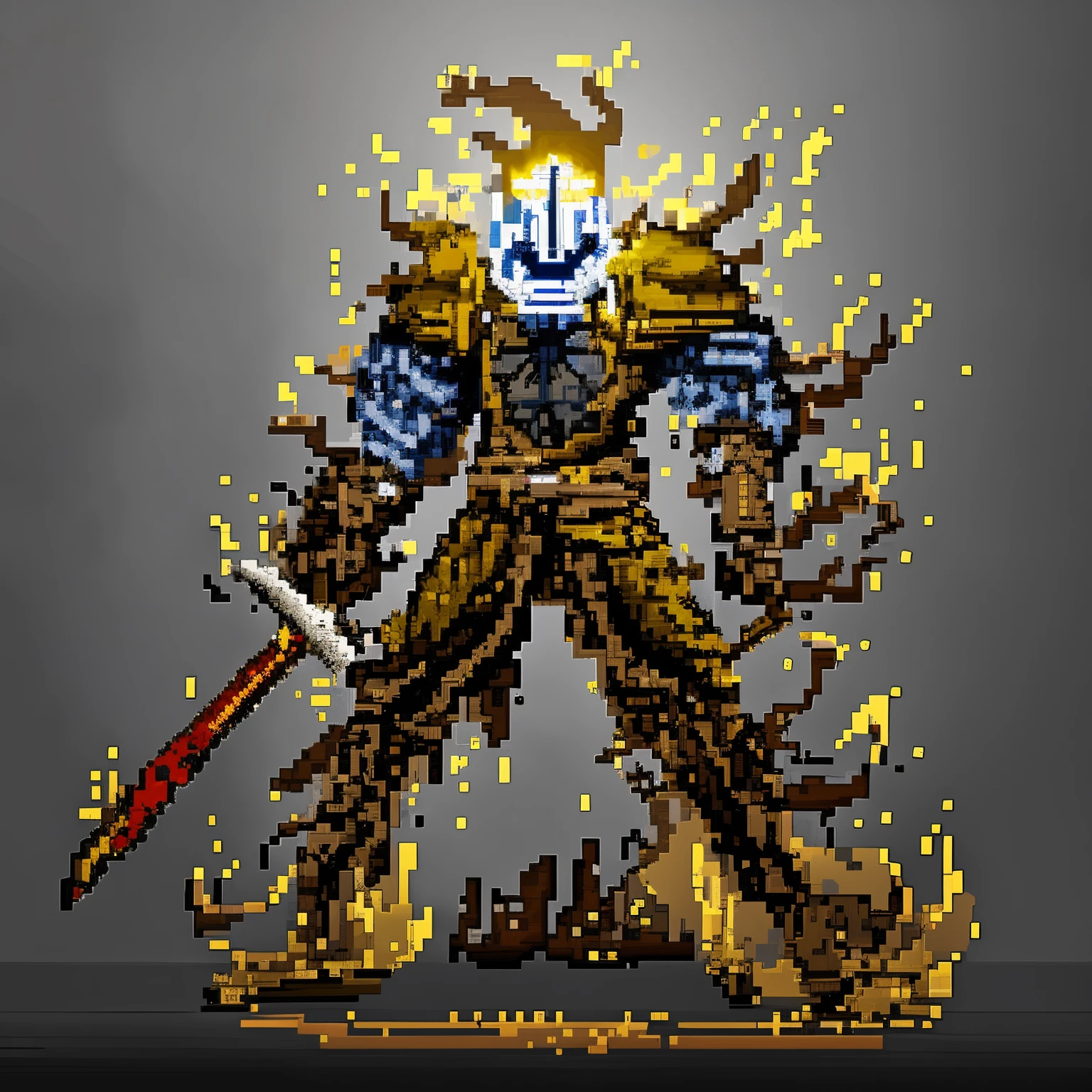 um close de uma imagem em estilo pixel de um cavaleiro com uma espada, Estilo de Arte Dark Souls, arte detalhada do pixel, Esquema de cores de Dark Souls, arte do pixel, Pixel Art Sprite, pixel art detalhado, Estilo Dark Souls, #pixelarte, # pixelarte, no estilo de dark souls 3, Conceito PixelArt, O Cavaleiro das Almas Negras, cavaleiro das almas das trevas, pixel art digital