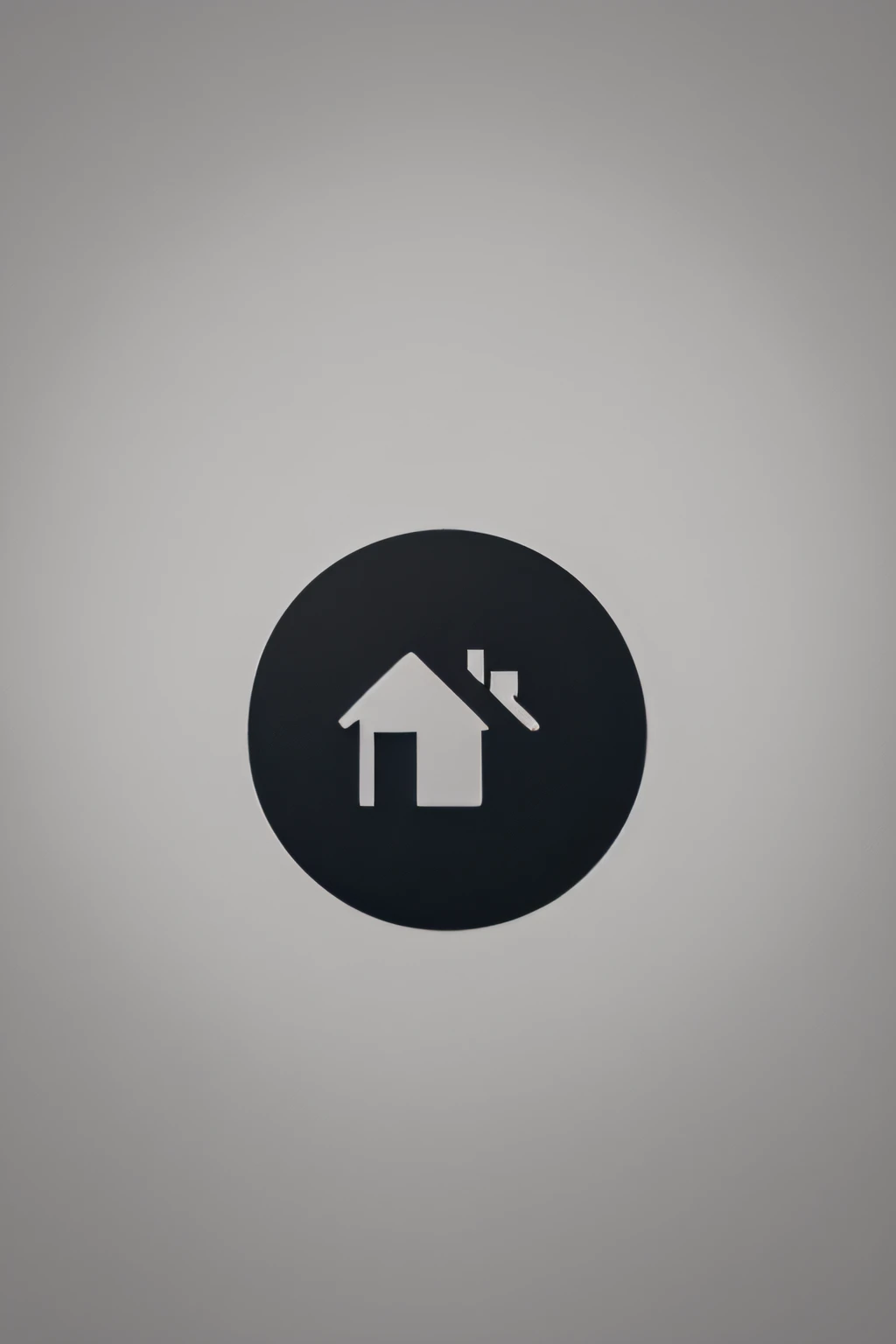 uma logo, minimalista, flat 2D, a circle with a house in the middle, poucos detalhes da casa, icon, logotipe