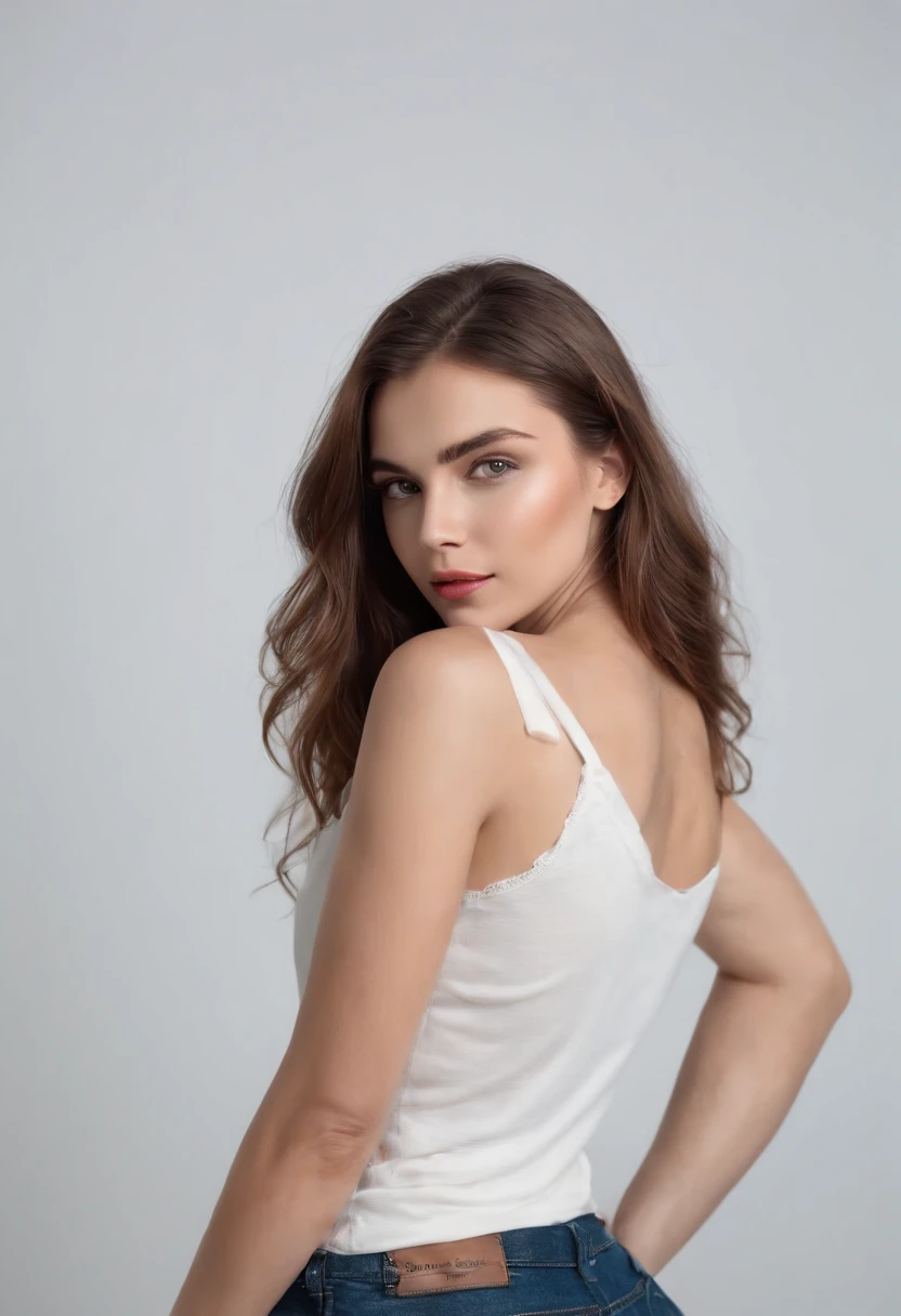 (Obra maestra:1.4), (8k, fotorrealista, Foto RAW, La mejor calidad: 1.4), Chica de Alemania, (1girl), Cara hermosa, (Cara realista:1.4), (cabello negro, Cabello largo:1.3), hermoso peinado, cola de caballo contorsionada, ojos realistas, hermosos ojos detallados, (Piel realista:1.3), Piel hermosa, atractivo, ultra-high-resolution, ultra realista, Altamente detallado, golden ratio, (Cara detallada:1.4), Camisa blanca hecha jirones, Senos medianos realistas, En pie, Mano en la cadera, Camisa transparente, (braless:1.4), alegre_, Vaqueros azules cortos, shorts, Calle de la ciudad, Linda sonrisa, labios rojos,