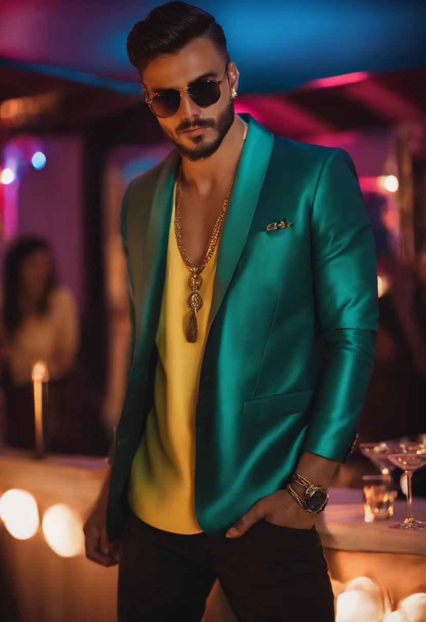 guy at the club in stylish clothes