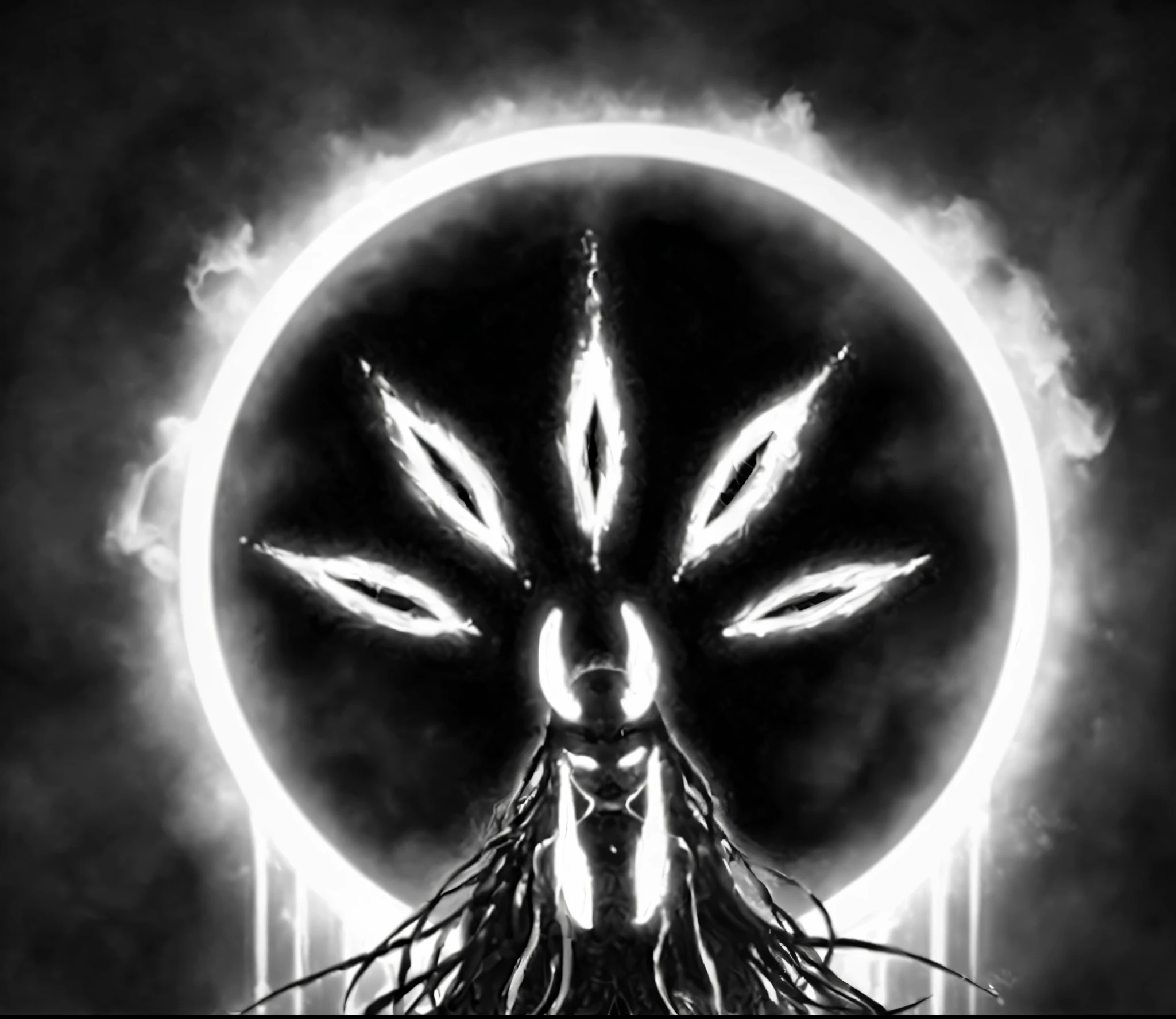(((masterpiece))), 8k cg, intricate, the allfather, dark high-contrast concept art, portrait of a digital shaman, enlightenment. intricate, just art for dark metal music, the queen of blades, aura of power. detailed, dark art style, avatar image, galactic deity, dark enlightenment, an exhausted deity, dark illustration
