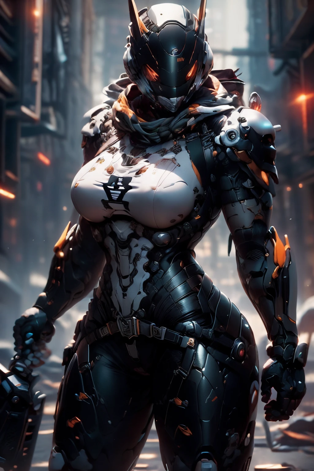 ((Unreal Engine 5)), Realistic Rendering, Excellent, Full armor, knight Cloak, helm, (Yoga hotpants), looking on camera, sexy posing walking down on street, beautiful face, makeup, CGImix, (photorealism:1.2), ultrarealistic uhd face, (huge fake boobs:1.4), (gigantic breasts:1.1), (muscle abs), (big butt), (wide hips), (thick thighs), slim waist, hourglass figure, full body, ((glowing skin)), ((shiny skin)), Realistic body, ((she is sexy body)), ((clean skin)), photorealistic, bokeh, motion blur, masterpiece, highres, 1080P, super detail, textured skin
