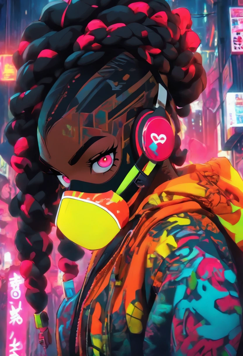 https://s.mj.run/s_RV85aYiU8 https://s.mj.run/pfoSgQXrkB4 dark skin woman, hip-hop revival, rap rebel, headphones,::4 (graffiti artist tagging a wall with her insignia in neon spray paint) rebellious, alluring, challenging, paint spray can, heaphones, gas mask, detailed glowing neon bodypaint,::4 exotic urban body art, hip-hop baddie, hip-hop rebel,::2 busty, round hips, heart-shaped ass, gold eyes, black braids, headwrap, tone muscles,high paced,sensuality rebellion detailed body features, hip-hop aesthetics::3 , ((, hip-hop revival, and revolution)),, perfect face and body:: , Cel-shaded, full body,masterpiece, ultra-detailed, 96k Cinematography, HDR,highly detailed)( sense of depth, depth of field , anime-realism, ufotable studios,movie scene, action scene,photorealistic,real 3d, depth of field, dynamic angle, scenery, dramatic lighting, volumetric lighting , body-fix, more_details