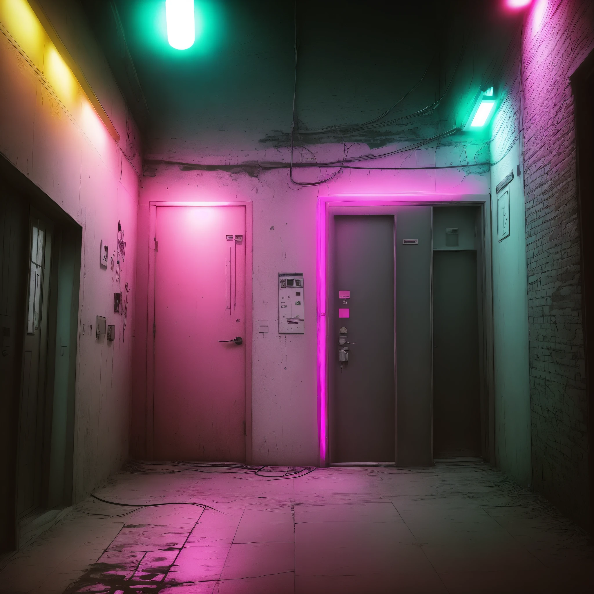 Pink, Grunge, Lights, Dark