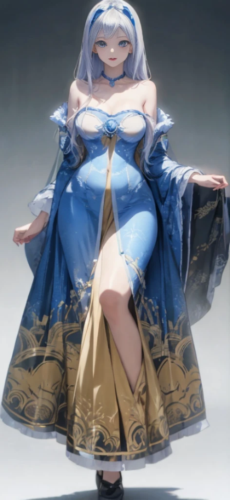(fully body photo),Fluorescent background,(1 Witch,Flash fluorescence,military hat,Transparent tulle kimono,Delicate tiara,ssmile),(paper art,Quilted paper art,geometry),(Lots of colors,Best quality at best,high detal,tmasterpiece,movie light effect,4K,lightand shade contrast),Blue transparent tulle cheongsam,pigtails,Red knee-length socks,luminous totem,eBlue eyes,green hair and big breasts,long braid,Nice face
