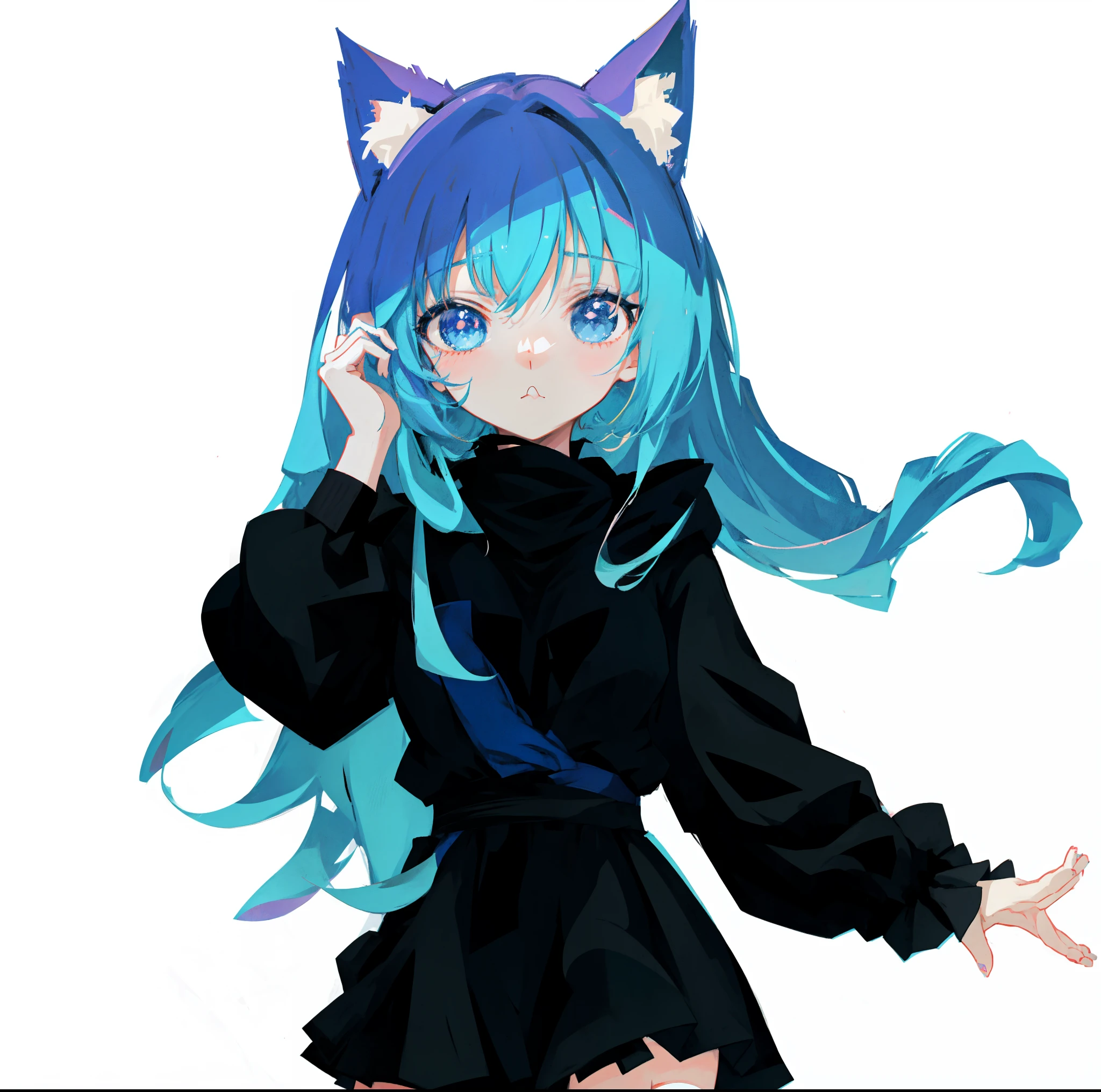 anime girl with blue hair and black dress with cat ears, anime girl with cat ears, cute anime catgirl, anime catgirl, anime moe artstyle, very beautiful anime cat girl, beautiful anime catgirl, anime cat, (anime girl), anime style 4 k, digital anime art!!, anime style. 8k, girl with cat ears, anime artstyle