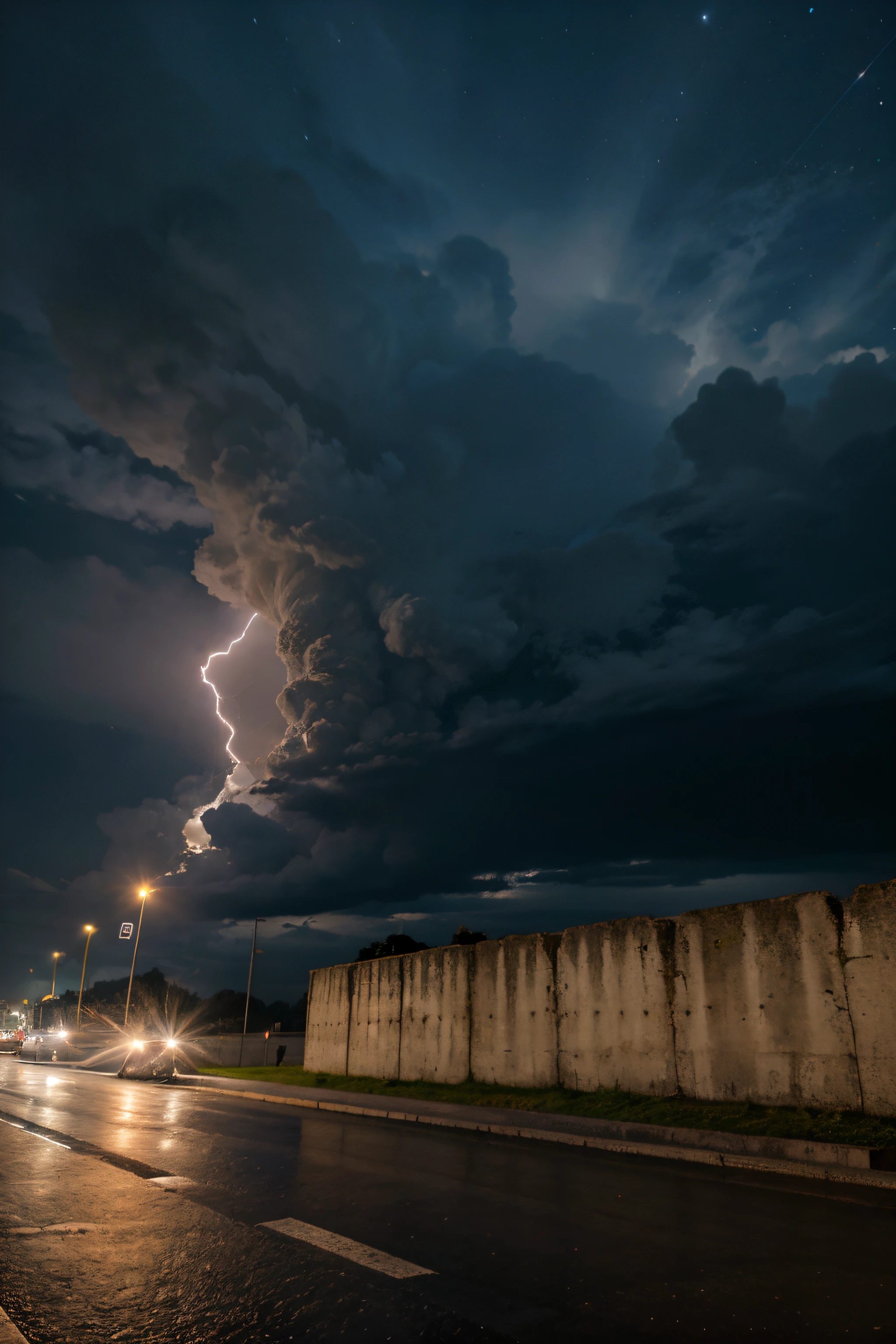 Alemanha, Noite tempestuosa, muro de berlim