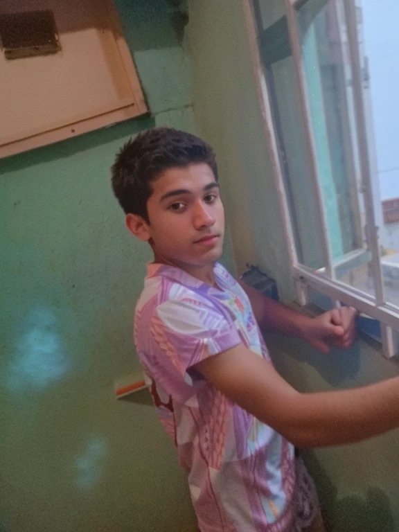 There is a boy standing in front of a window, imagen de muy muy muy baja calidad, around 1 , Riyahd Cassiem, imagen borrosa, Foto selfie, Imagen antigua, he is about 20 years old, he is about 2 0 years old, Mohamed Chahin, joven, ayan nag, taken with the best dlsr camera