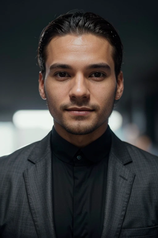 Uma imagem de homem jovem executivo executivo perfil profissional e atraente para um(a) consultor(a) de marketing digital, com um sorriso confiante, estilo minimalista e elegante, millionaire remembers the matrix 1080x1080 pixels"