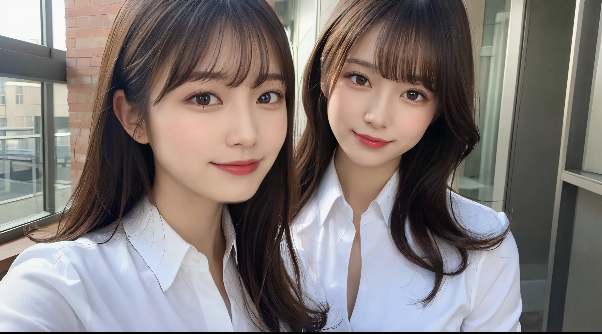 masutepiece, Best Quality, Illustration, Ultra-detailed, finely detail, hight resolution, 8K Wallpaper, Perfect dynamic composition, Beautiful detailed eyes, doress,Medium Hair, mid-chest, Natural Color Lip, Random and sexy poses,Smile,businesswoman、Suits、business sui、White shirt、