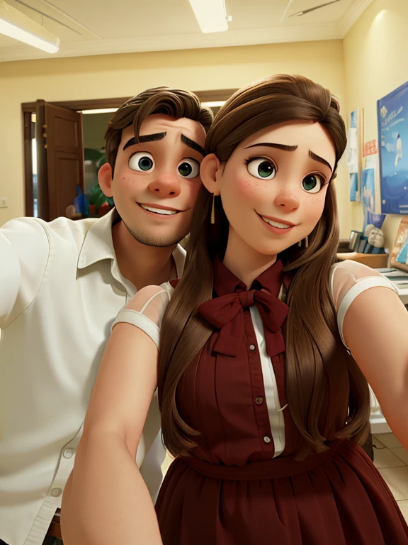 there is a man and woman taking a selfie together, Pareja encantadora, imagen de muy muy muy baja calidad, Pareja feliz, pareja, Foto de baja calidad, about 20 yo, #Oc, # Oc, momma and papa, NOche!, they are in love, Carga de alta calidad, con ella larga, muy, muy baja calidad, imagen, by Nándor Katona