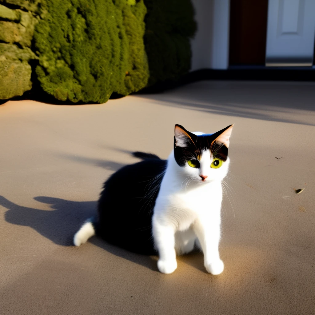 A cat doing pushups