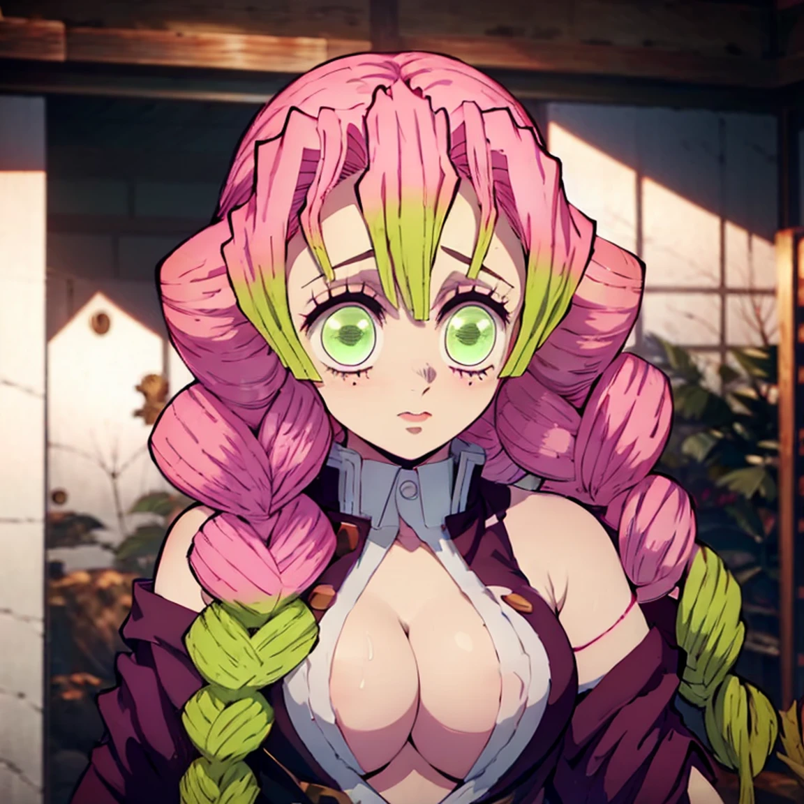 Mitsuri Kanroji de demon slayer sin ropa mostrando su  desnuda   (NSFW) xxx