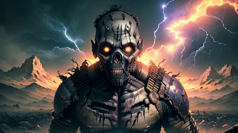 illustration, masterpiece, ultradetailed, hires, 8k, nemesis, hunched, profile view, looking at clocktower, burning city, raining, <lora:Nemesis:0.8> <lora:tacticsorge:0.8>