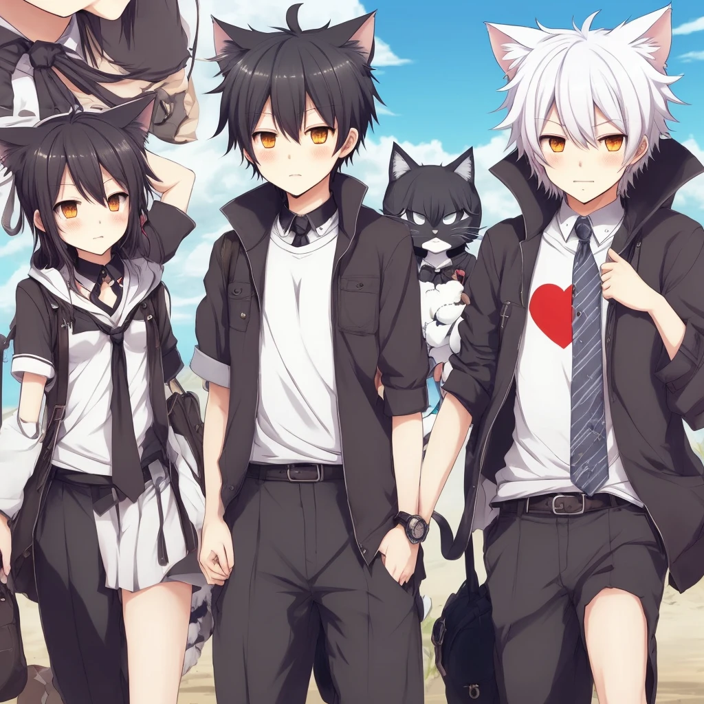 nekomimi　male people　a cool