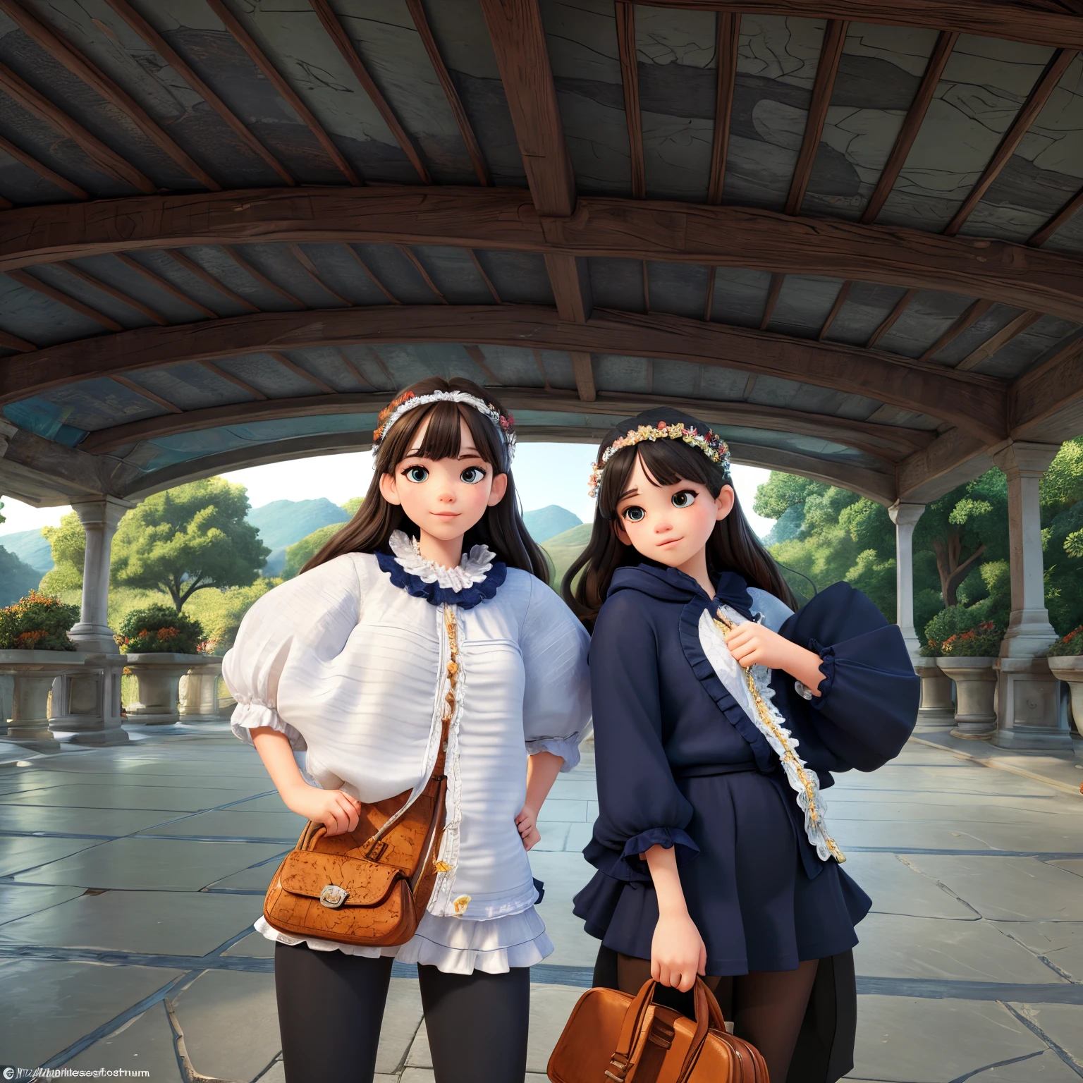 (masterpiece),(best quality:1.0), (ultra highres:1.0), detailed illustration, portrait, detailed, girls, detailed frilled clothes, detailed beautiful skin, face focus