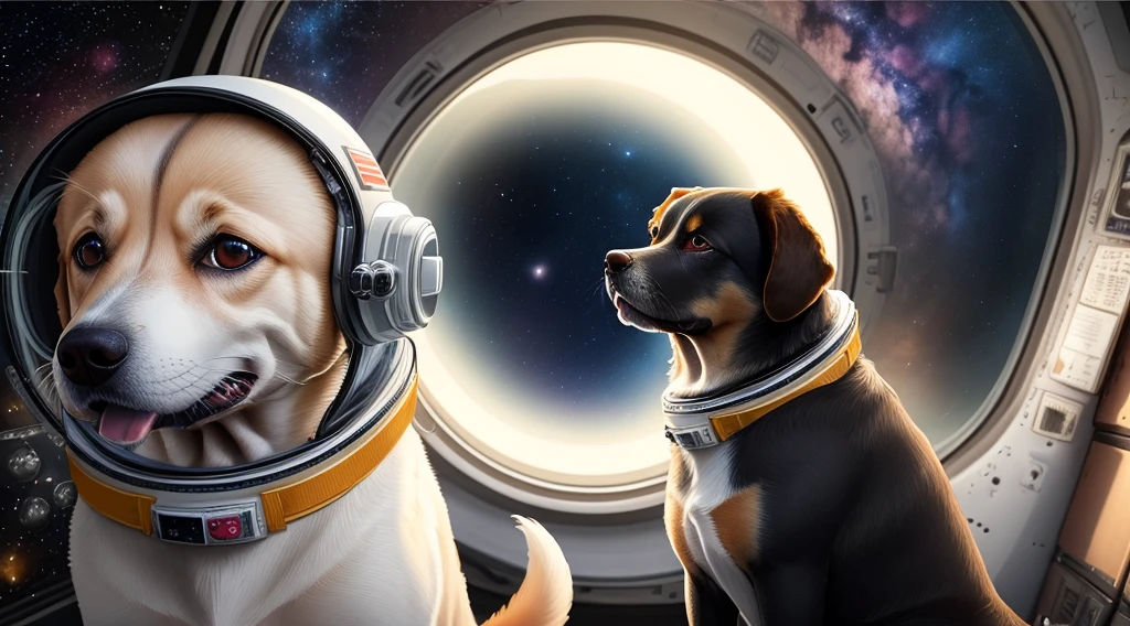 dog in space