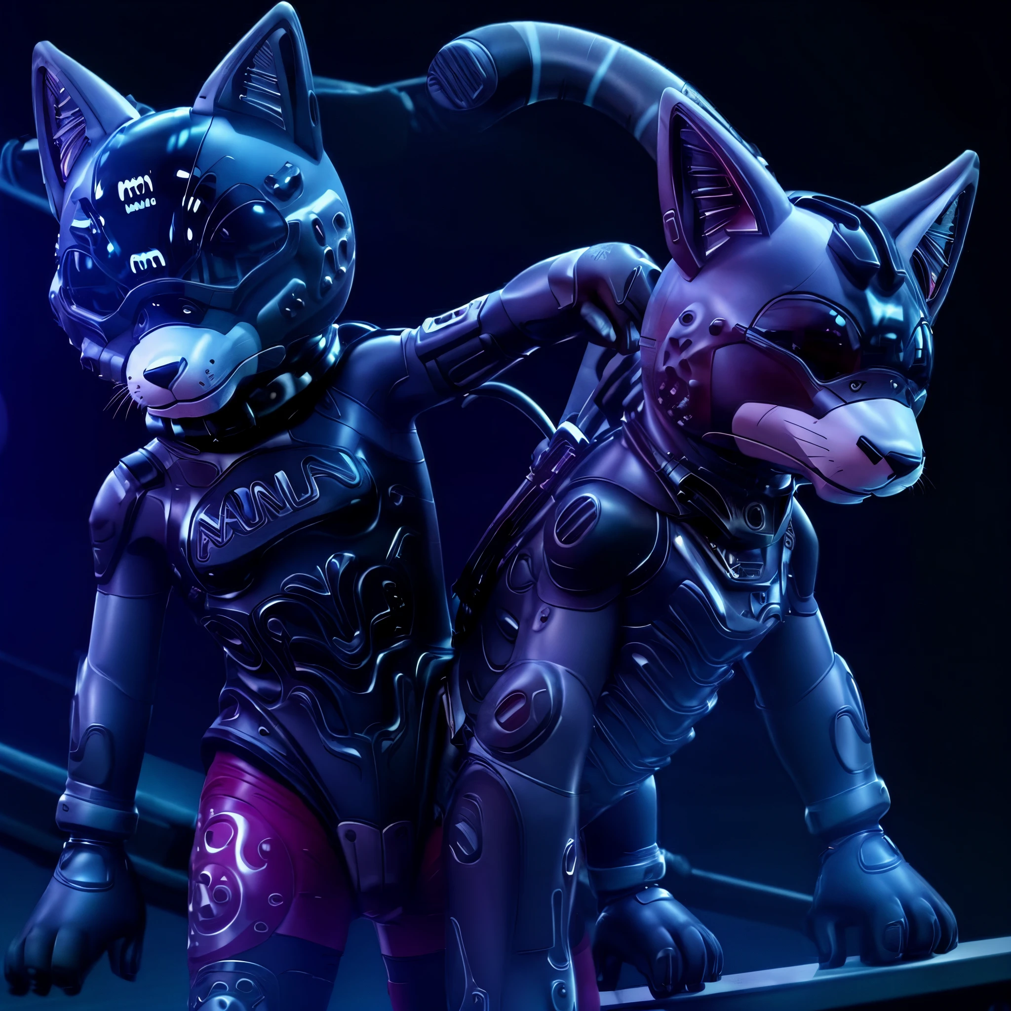 Techno music, cartoon animal dancing