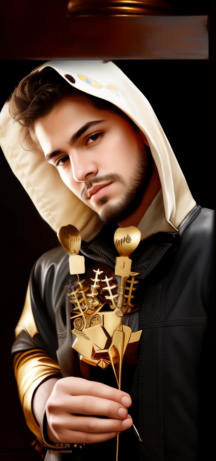 (masterpiece, best quality),  intricate details, 8k, wallpaper, official art, splash art, sharp focus, 1boy, similar face realistic mach