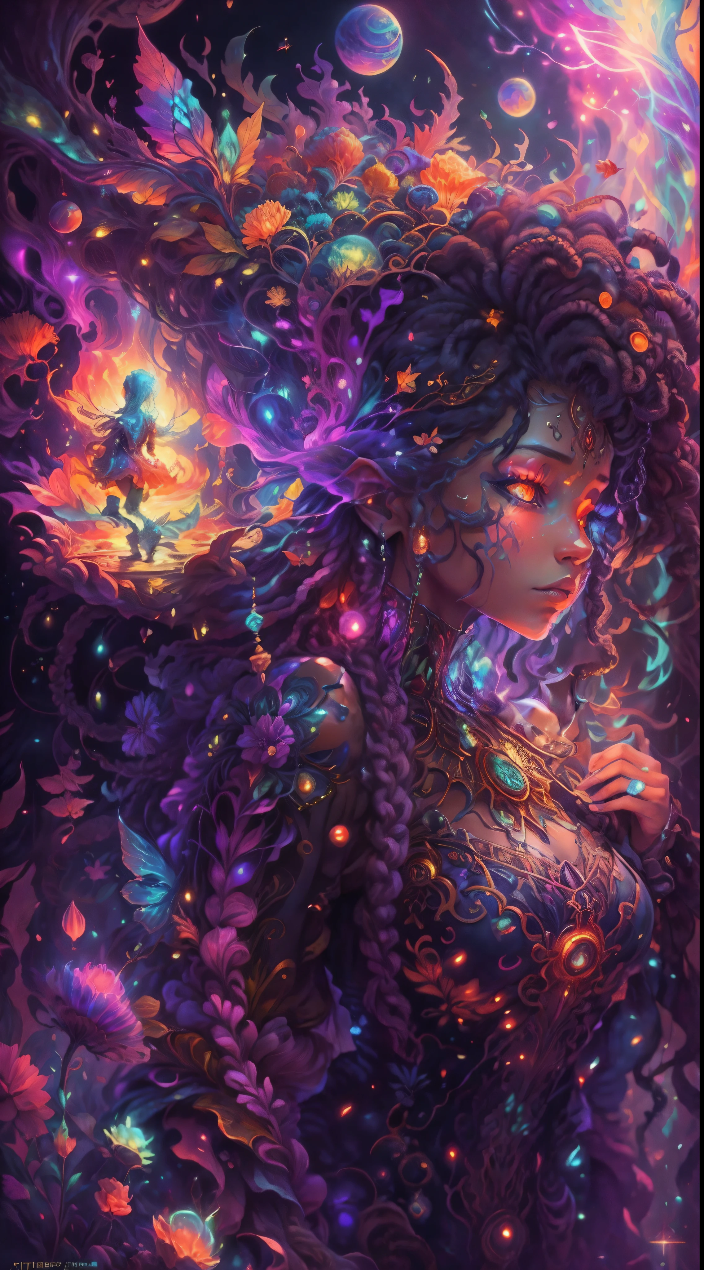 Thrilling dreams, ultra-realistic realism, abstracted, psychedelia, tmasterpiece,PsyAI, Rasta, Jamaica, (Dreadlocks Hair style:2.3 female ) , (Dread Locs Hair style:1.3),(tmasterpiece,best qualtiy:1.2),illustration,8k wallpaper,Dazzle,(Portals:1.1),(Otherworldly creatures:1.2),(magic energy:1.1),(floating debris:1.05),(glowing third eye:1.1), butterflys,florals, (strong lights:1.05), (illumination:1.05), (fantasy:1.15), (hyper realisitc:1.1), (mistic:1.05), (intriguing:1.05), (Ethereal:1.08), (mistic:1.1), (cosmic:1.05), (interdimensional:1.1), (unearthly:1.05), (spellbinding:1.1), (Unforgettable:1.05), (Fantasy art: 1.1),(number art:1.05),(magic realism:1.08),(Epic:1.1),(concept-art:1.05),(highly detailed:1.1),(cinematic ligh:1.05),(ultra-realistic realism:1.05),(mistic:1.05),(astounding:1.1),(andrey surnov:1.05),(mind bending:1.1),(big breasts enchanting:1.05),(Unbelievable:1.05),(otherworldly landscapes:1.1),(breath-taking:1.05 ), (incredulous:1.05), (portal opening:1.05)