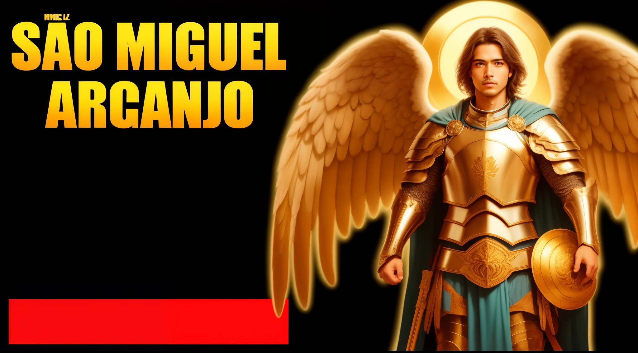 uma imagem de um homem de 36 anos com armadura com asas e uma espada, Miguel Anjo, inspired by Angel Botello, Miguel Anjo, Arcanjo Miguel, Jose Miguel Romano Francisca, saint michael the angel, arcanjo, Manuel Sanjulianblue, Directed by: Hugo Sanchez Bonilla, Directed by: Ramon Piaguaje, Directed by: Angel Botello